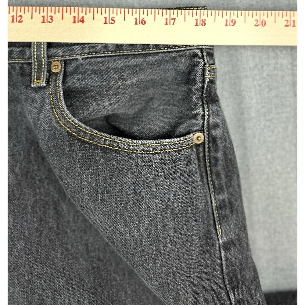 Levi's 501 Jeans Men's 40x32 Black Gray Button Fly Straight Leg Made in Mexico